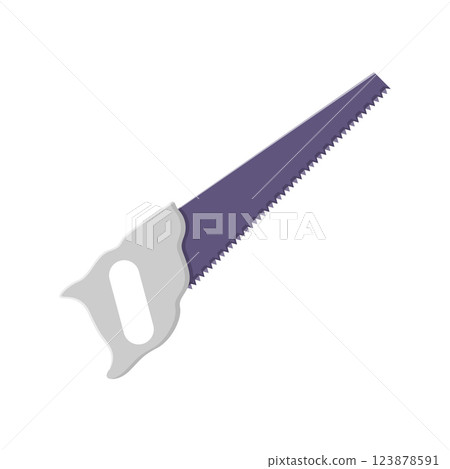 Saw Flat Illustration. Clean Icon Design Element on Isolated White Background 123878591