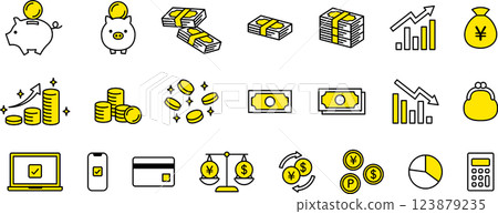 Money, investment and asset business icon 1 123879235