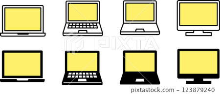 Desktop/laptop illustration icon 2 Desktop/laptop illustration icon 2 123879240
