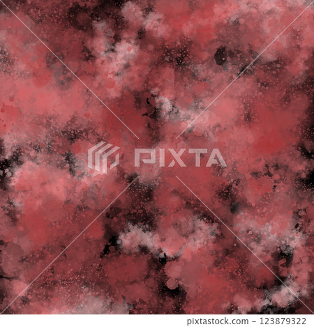 abstract red background with spots of paint 123879322