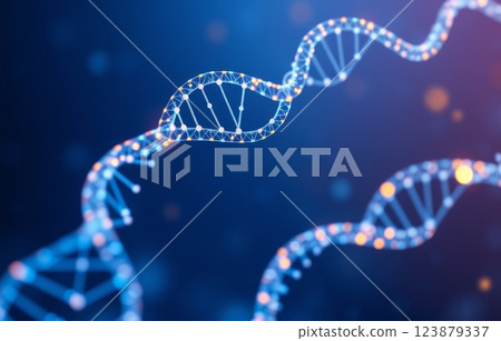 DNA chain abstract futuristic background. 123879337