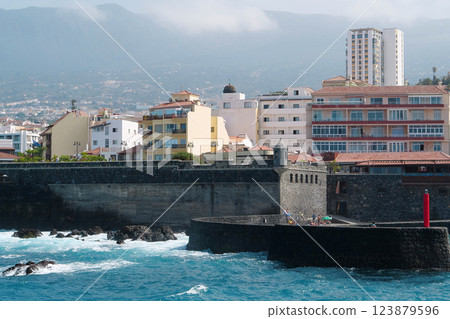 Puerto de la Cruz city, Tenerife, Atlantic ocean, Canary islands, Spain 123879596