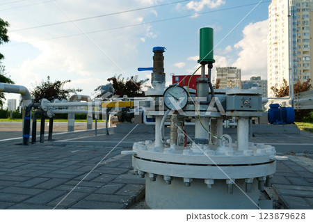 Equipment at a filling station 123879628