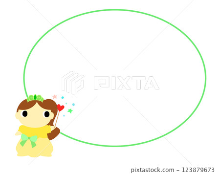 Princess icon with circular frame 123879673