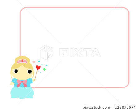 Princess icon with square frame 123879674