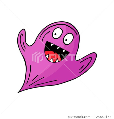 Halloween illustration in hand draw style. Element of your design 123880162