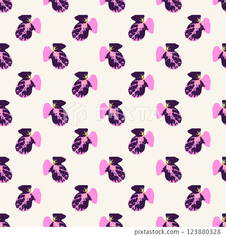 Seamless pattern with dry herbarium leaves in bold vivid colors. Cottagecore foliage wallpaper. Boho botanical texture Seamless pattern with dry herbarium leaves in bold vivid colors. Cottagecore foliage wallpaper. Boho botanical texture 123880328