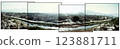 Panoramic photo of the Bishnumati River in Kathmandu 123881711