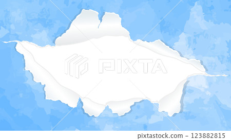 Perforated paper, background frame, watercolor colors 123882815