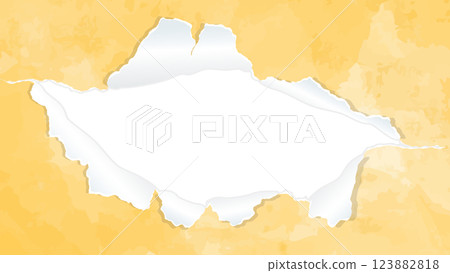 Perforated paper, background frame, watercolor colors 123882818
