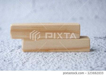 Wooden blocks with customizable space for text. Copy space concept Wooden blocks with customizable space for text. Copy space concept 123882833