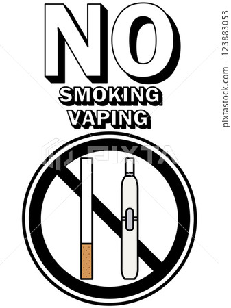 Illustration of a signboard - No Smoking - 123883053