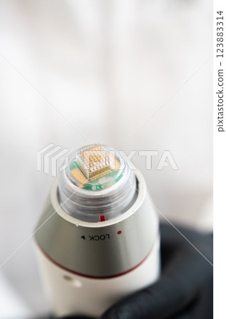 RF lifting in a beauty salon. RF lifting in a beauty salon. 123883314