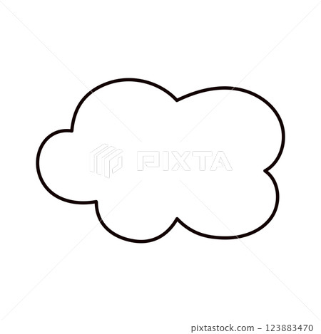 Simple cloud illustration 123883470