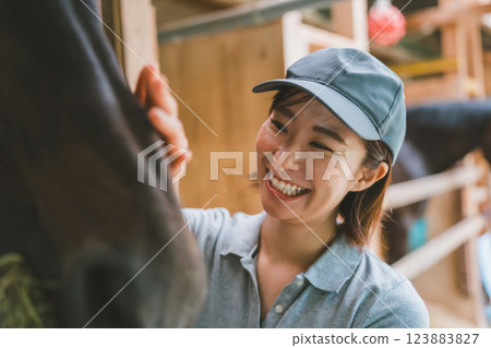 horse, female, lady 123883827