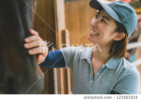 horse, female, lady 123883828