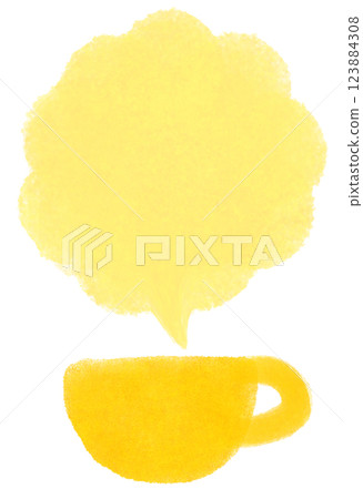 Hot drink and steam frame illustration, yellow (JPEG/PNG) Hot drink and steam frame illustration, yellow (JPEG/PNG) 123884308