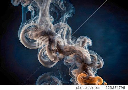 blue smoke on black background blue smoke on black background 123884796