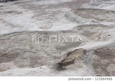 Pamukkale travertine terraces in Turkey 123884988