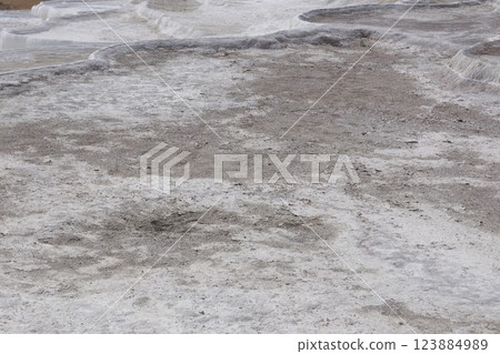 Pamukkale travertine terraces in Turkey 123884989