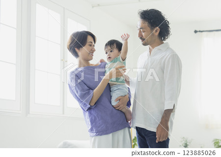 Family in the living room 123885026