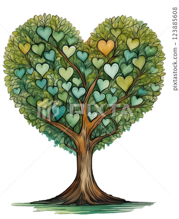 心形樹 (JPEG/PNG) 123885608