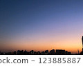 在東京市中心的夕陽 123885887