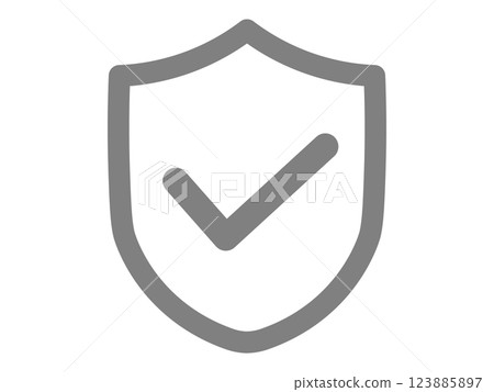 Security icon (shield and check) 123885897