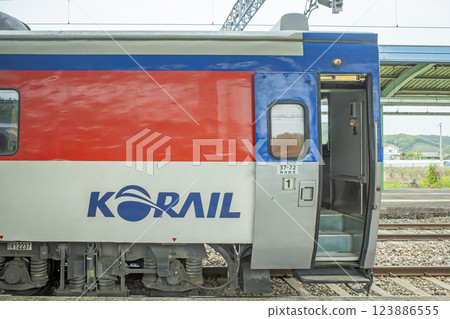 A local train waiting to depart A local train waiting to depart 123886555
