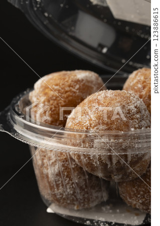 Bean paste donut 123886615