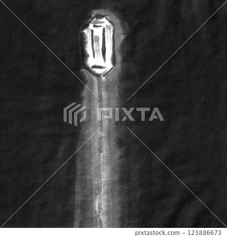 路燈光單色插圖 路燈光單色插圖 123886673