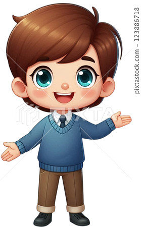 cute happy smiling child isolated on white Presentation cute happy smiling child isolated on white Presentation 123886718