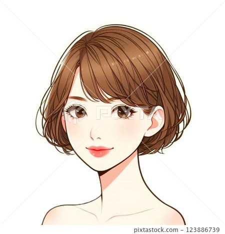 Woman and white background 123886739
