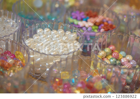 Colorful beads, general store sales, fancy shop Colorful beads, general store sales, fancy shop 123886922