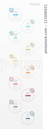 Infographic 10 options design elements for your business data. Vector Illustration. Infographic 10 options design elements for your business data. Vector Illustration. 123886931