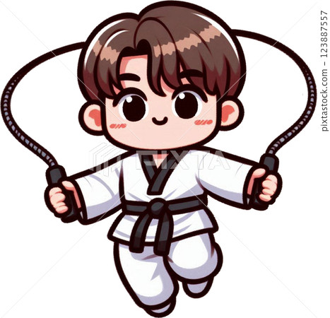 Taekwondo jump rope Taekwondo jump rope 123887557