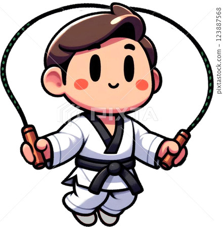 Taekwondo jump rope Taekwondo jump rope 123887568