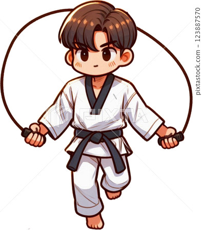Taekwondo jump rope 123887570
