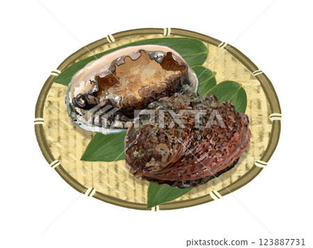 鮑魚（附漏杓、竹葉） 123887731