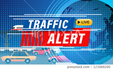Dynamic Traffic Alert Illustration Dynamic Traffic Alert Illustration 123888200