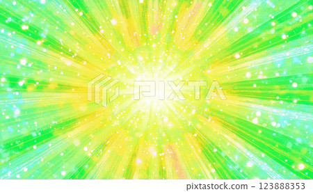 Sparkly yellow and green burst background 123888353