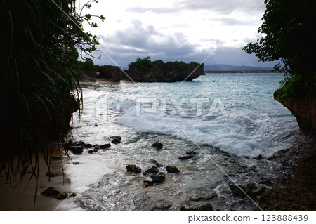 Okinawa Prefecture, Kouri Island, Chigunu Beach and Shirasa Cape Okinawa Prefecture, Kouri Island, Chigunu Beach and Shirasa Cape 123888439