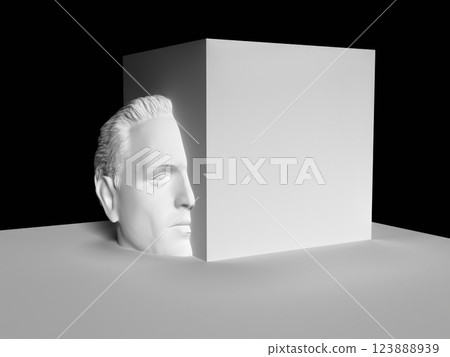 Half a plaster head Half a plaster head 123888939