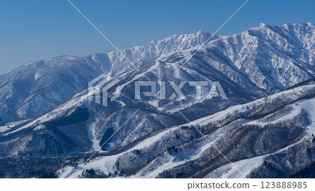 長野縣白馬村北阿爾卑斯的冬天 長野縣白馬村北阿爾卑斯的冬天 123888985