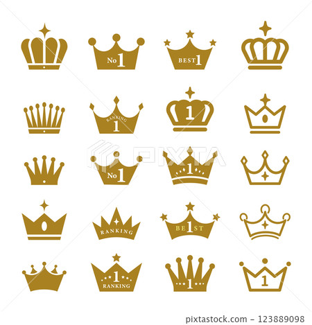 Simple golden crown Simple golden crown 123889098