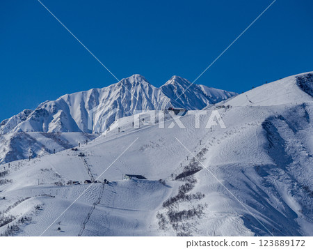 Mount Kashima and Happo-one Ski Resort, Hakuba Village, Nagano Prefecture 123889172
