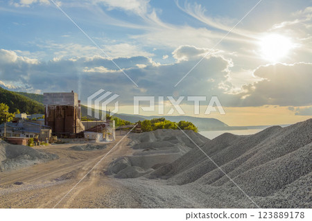 Small cement factory 123889178