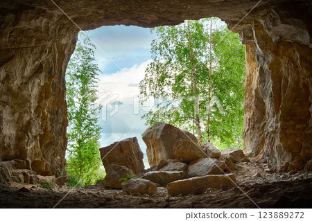Entrance to the cave Entrance to the cave 123889272