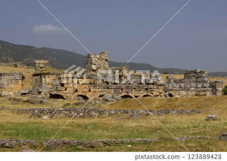 Türkiye, Pamukkale, Hierapolis ruins 123889428