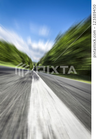 The white line on the road The white line on the road 123889450